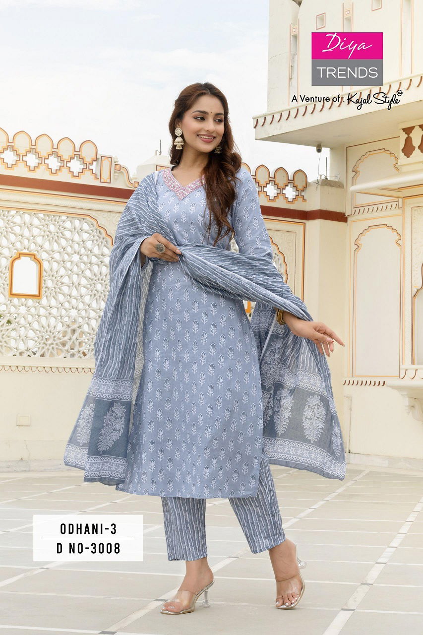 Odhani Vol 3 By Diya Printed Cotton Kurti With Bottom Dupatta Wholesale Shop In Surat